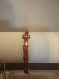 Red Turquoise with Gold Hermatite