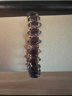 Amethyst with gold gemstone bracelet